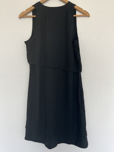 ALTERNATIVE NWT Classic Black Shift Dress Sz M Asymmetric Double Hem Sleeveless