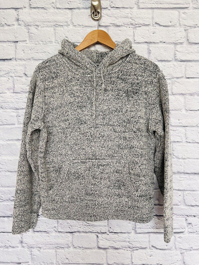 ABERCROMBIE & FITCH Warm Heavy Knit Sweater Sz S Pullover Hood Pocket