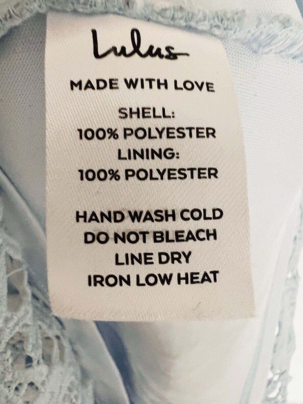 LULUS Love Poem Light Blue Dress Sz XS Lace Mini Cocktail Sheath Crochet Overlay
