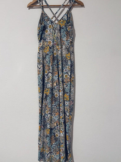 WILD FABLE Floral Daisy Jumpsuit Jumper Sz S Wide Leg Romper Boho Hippie