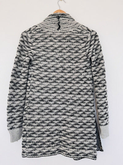 RACHEL ROY Chunky Cardigan Sweater Sz S Waterfall Open Front Heavyweight Pockets