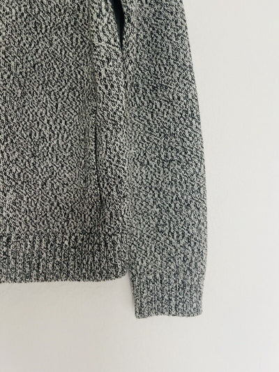 BANANA REPUBLIC Mens Cardigan Sweater Sz S Gray 100% Merino Extra Fine Wool