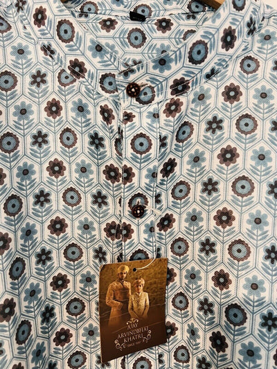 AJAY ARVINDBHAI KHATRI Mens Blue Shirt Sz 46 Indian