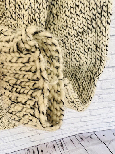 White House Black Market Wrap Front Cardigan Chunky Sweater Sz XS Wool Blend