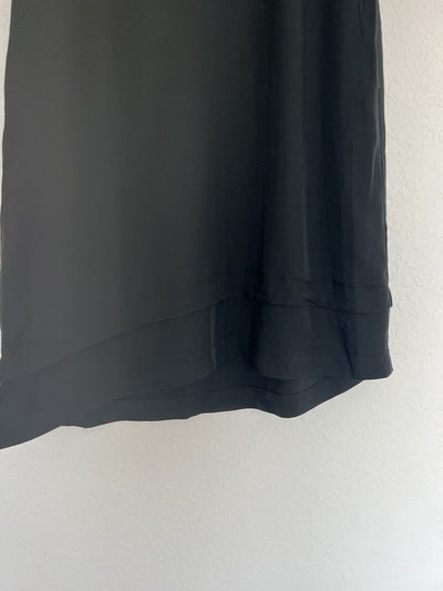 ALTERNATIVE NWT Classic Black Shift Dress Sz M Asymmetric Double Hem Sleeveless