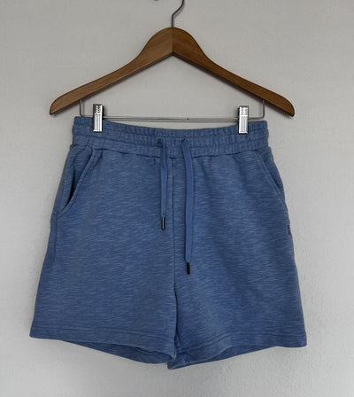 SWEATY BETTY Essentials Longline Blue Sweat Shorts Sz M