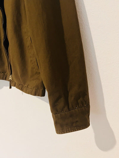 AMERICAN LIVING Khaki Jacket Size XL Short Zip Plaid Lining