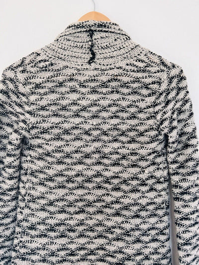 RACHEL ROY Chunky Cardigan Sweater Sz S Waterfall Open Front Heavyweight Pockets