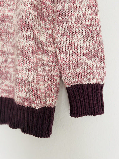 J. CREW Wool Blend Sweater Sz M Crewneck Pink 3/4 Sleeves