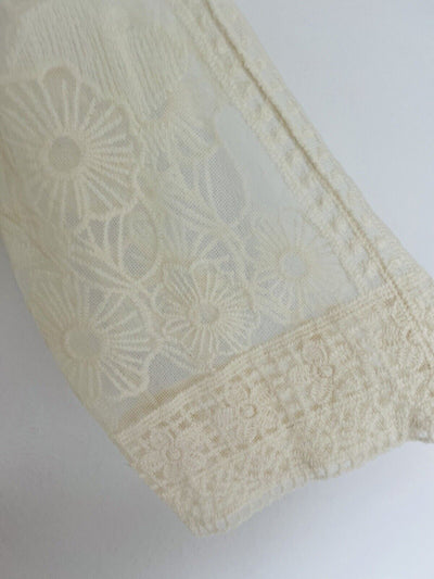 LANE BRYANT Cream Lace Overlay Kimono Cardigan Sz 14/16 Cover Up Boho Western