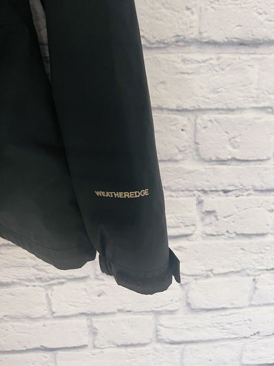 EDDIE BAUER Womens Full Zip Black Jacket With Pink Zipper Sz S Wind/Rain Coat