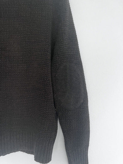 Express Mens Cardigan Sweater Sz M Brown Long Sleeve Cotton Toggle Button & Zip
