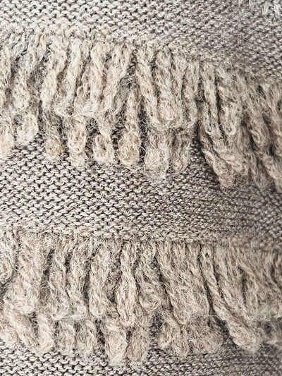 J. JILL Brown Textured Sweater Sz S Brown Long Sleeve Round Neck Wool Blend