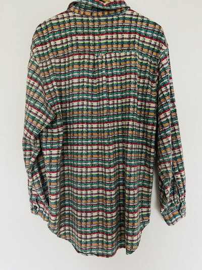 The Territory Ahead VTG Men Knit Shirt Sz XL Long Sleeve Button Down Cotton