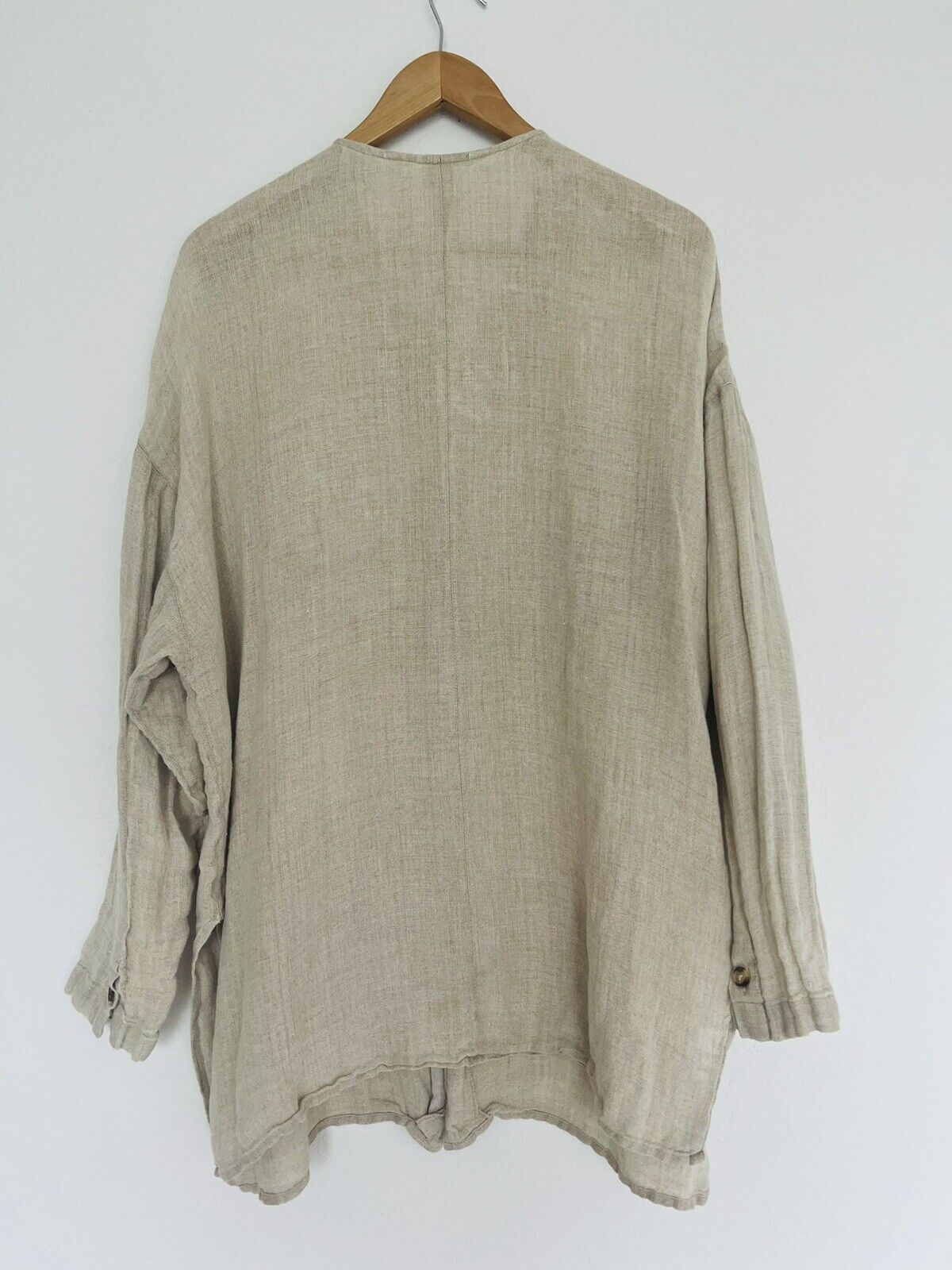 Compagnie International Express VTG 100% Linen Button-Up Shirt Sz L Lagenlook