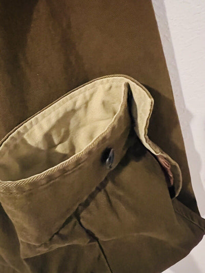 AMERICAN LIVING Khaki Jacket Size XL Short Zip Plaid Lining