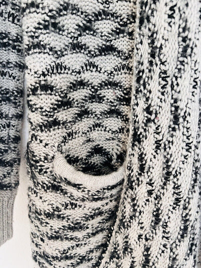 RACHEL ROY Chunky Cardigan Sweater Sz S Waterfall Open Front Heavyweight Pockets