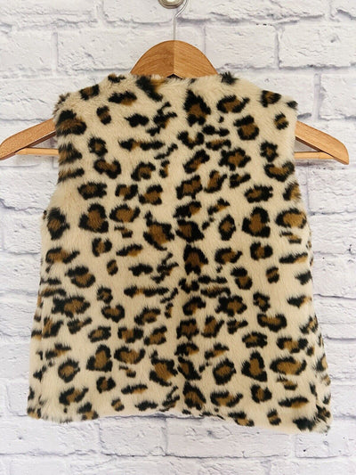 HANNA ANDERSSON Vest  Leopard Faux Fur Animal Print Sz 10 Girls