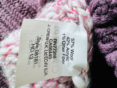 J. CREW Wool Blend Sweater Sz M Crewneck Pink 3/4 Sleeves