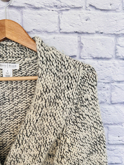 White House Black Market Wrap Front Cardigan Chunky Sweater Sz XS Wool Blend