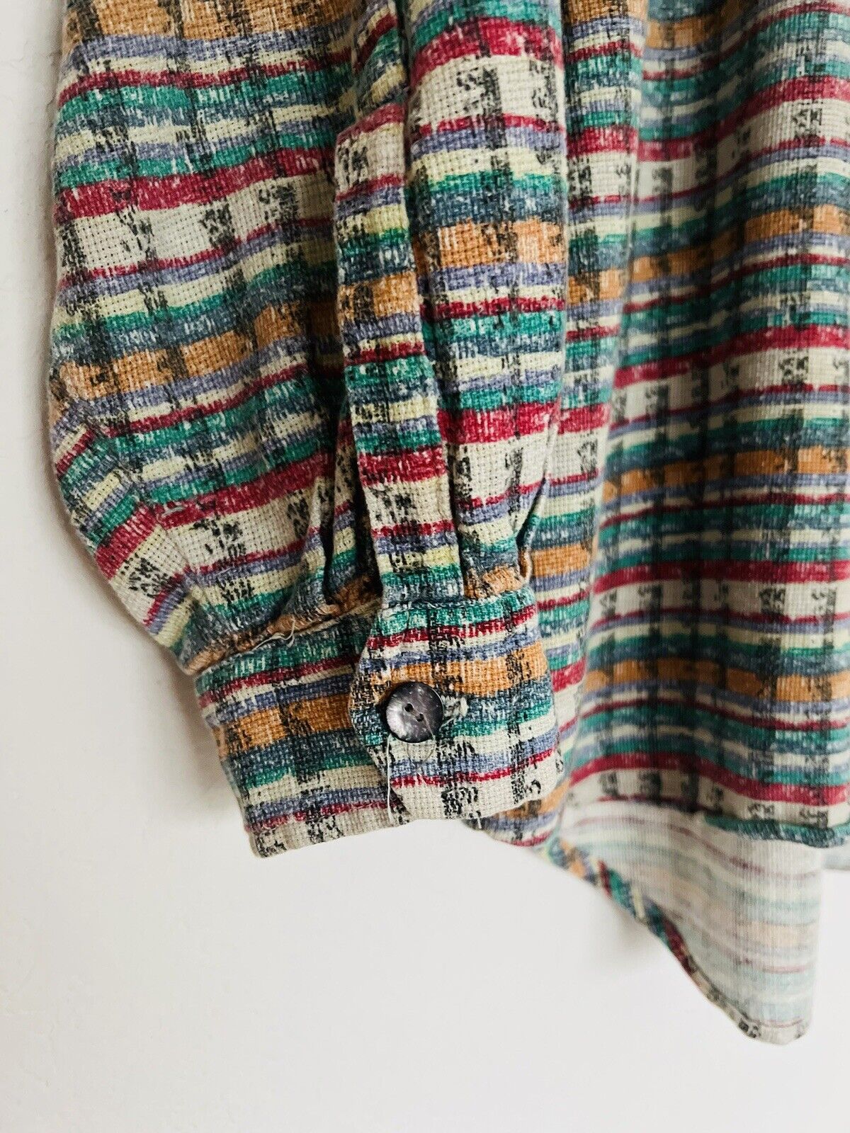 The Territory Ahead VTG Men Knit Shirt Sz XL Long Sleeve Button Down Cotton