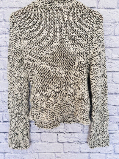 White House Black Market Wrap Front Cardigan Chunky Sweater Sz XS Wool Blend