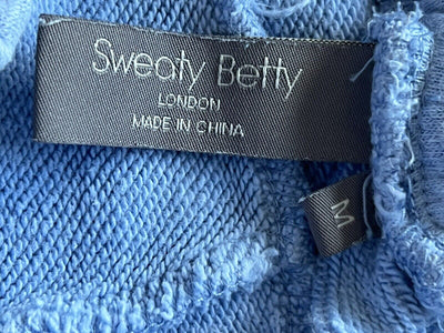 SWEATY BETTY Essentials Longline Blue Sweat Shorts Sz M