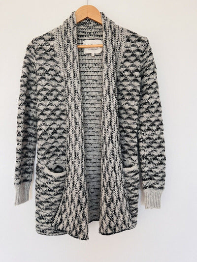 RACHEL ROY Chunky Cardigan Sweater Sz S Waterfall Open Front Heavyweight Pockets