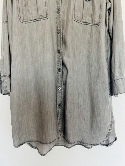 Philosophy Gray Chambray Shirt Dress Size Medium