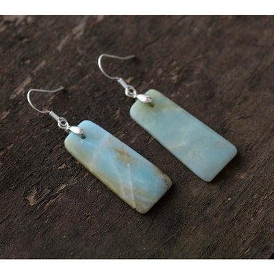 Amazonite Drop Earrings-Earrings-Freya Branwyn