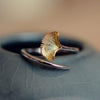 Ginkgo Leaf Ring In Sterling Silver-Rings-Freya Branwyn