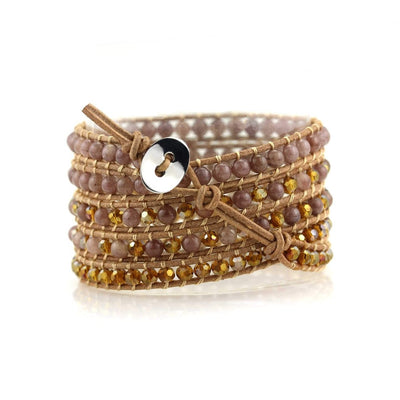 Handmade Aventurine Quartz Wrap-Bracelet-Freya Branwyn