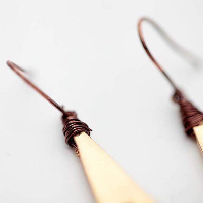 Patina Drop Earrings-Earrings-Freya Branwyn