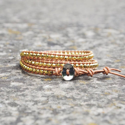 Soleil Leather Wrap-Bracelet-Freya Branwyn