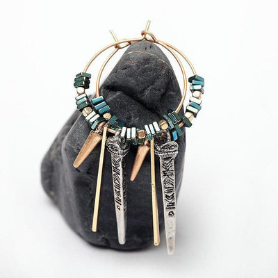 Thera Stone Earrings-Earrings-Freya Branwyn