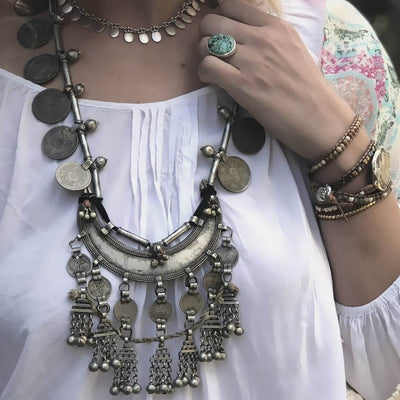 Vintage Moon Necklace-Necklace-Freya Branwyn