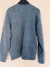 EDDIE BAUER Mens Pullover Sweater/Jacket Sz XL Blue Quarter Zip Cotton Fleece