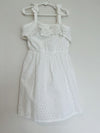JANIE AND JACK Toddler Girl White Summer Dress Sz 7 Easter Formal Wedding