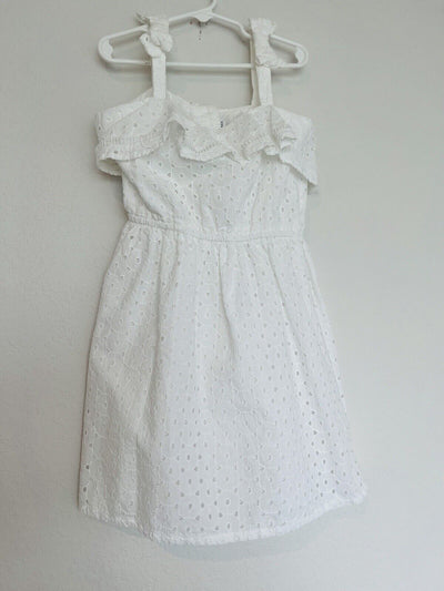 JANIE AND JACK Toddler Girl White Summer Dress Sz 7 Easter Formal Wedding