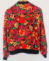 ZARA TRF Collection Floral Polka Dot Bomber Jacket Sz S Red Long Sleeve Y2K 90s