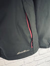 EDDIE BAUER Womens Full Zip Black Jacket With Pink Zipper Sz S Wind/Rain Coat