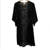KNOX ROSE Floral Velvet Kimono Sz M/L Flocked Burnout Witchy Whimsigoth Boho