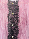 UNBRANDED MIDI Overlay Dress Sz Purple Ruffles Short Sleeves Lined Fairy