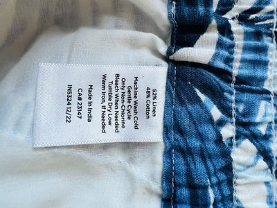 TALBOTS Women’s Sz 2X Blue White Palm Print Pull On Shorts Plus Size Vacation