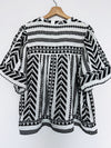 OLD NAVY Aztec Woven Top Sz XL Flutter Sleeves Blouse Southwestern Boho