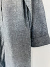 SOHO Street New York & Co Gray Linen Blend Shirt Dress Sz M Minimalist Lagenlook