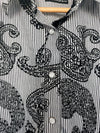 Brooks & Dunn Panhandle Western Shirt Sz XL Pearl Snaps Paisley Velvet Details
