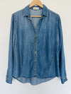 ANTHROPOLOGIE Cloth & Stone Chambray Shirt Sz L Long Sleeve Button Down
