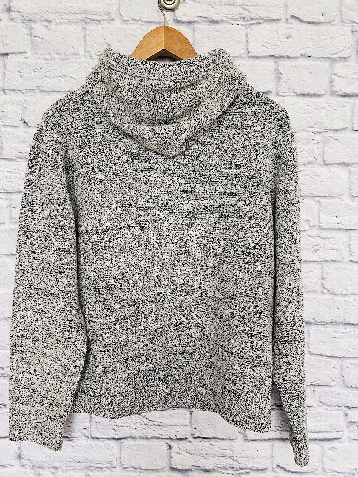 ABERCROMBIE & FITCH Warm Heavy Knit Sweater Sz S  Pullover Hood Pocket
