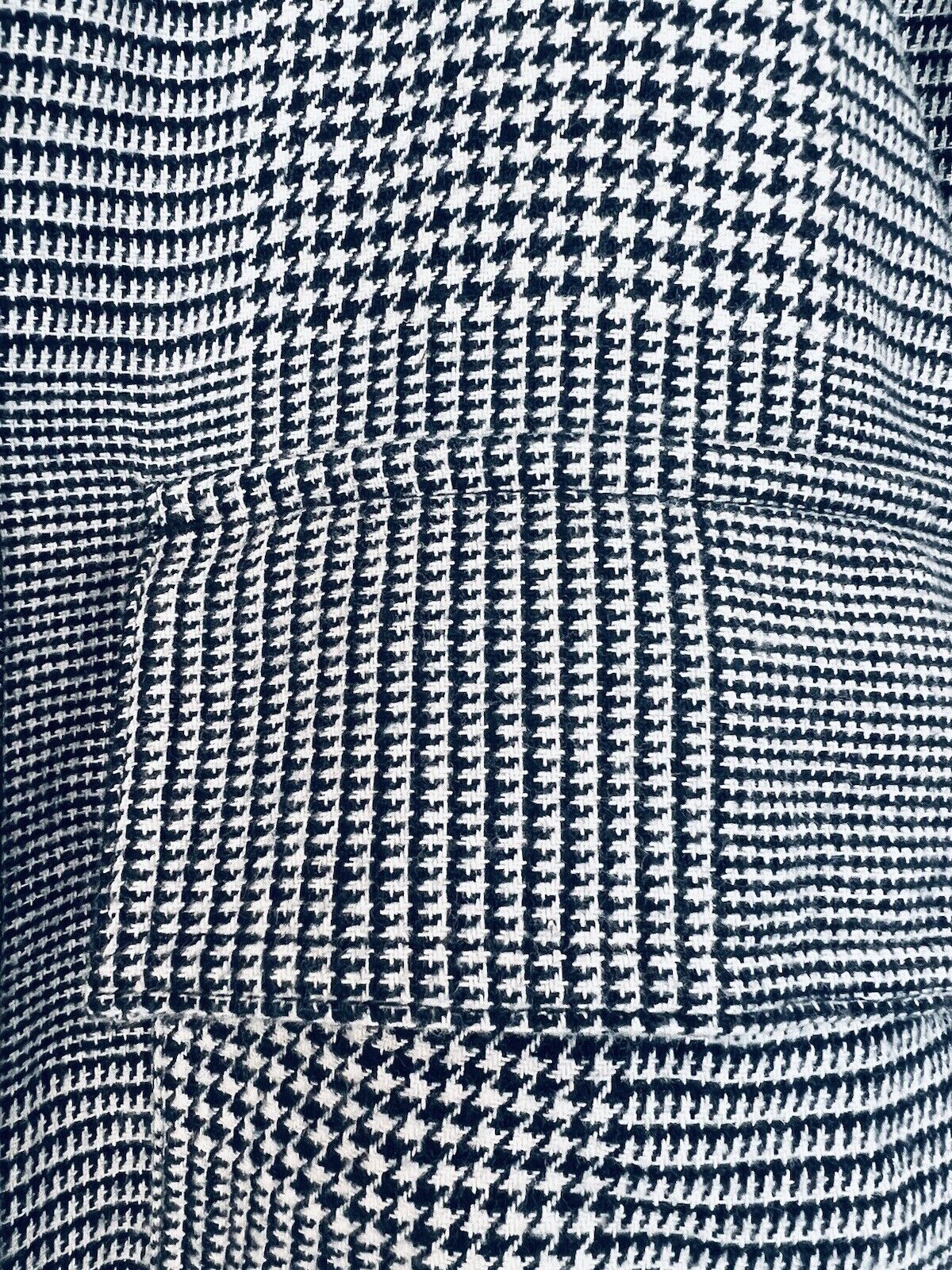 ORIGINAL USE Mens Hooded Shirt Sz M Heavyweight Pockets Long-Sleeve Houndstooth